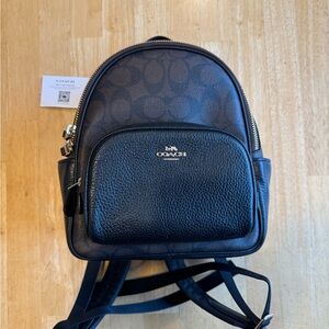 Coach Dark Brown and Black Backpack